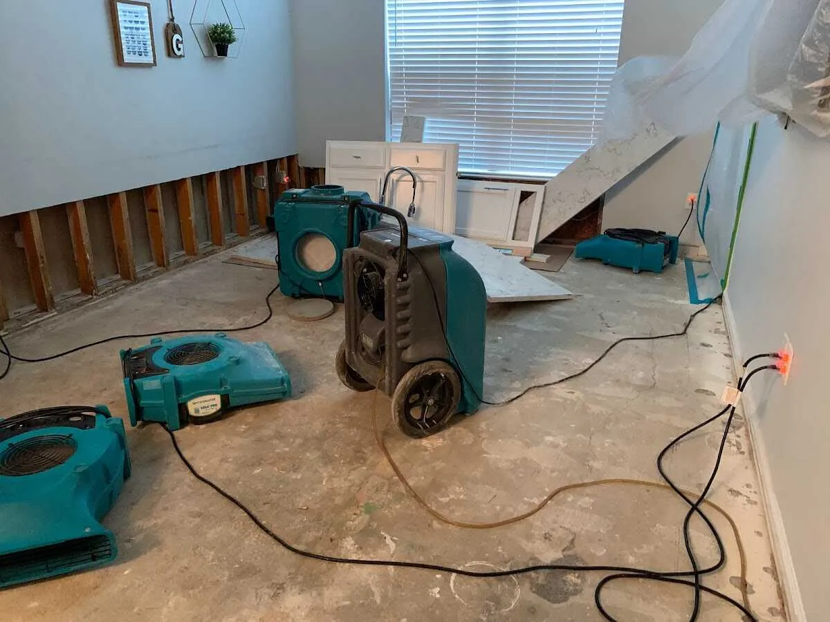 Dehumidifier in flood-cut room for Water Extraction & Removal in West Hollywood