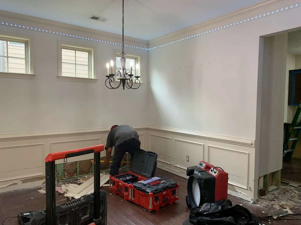 Restoration technician with professional equipment in West Hollywood